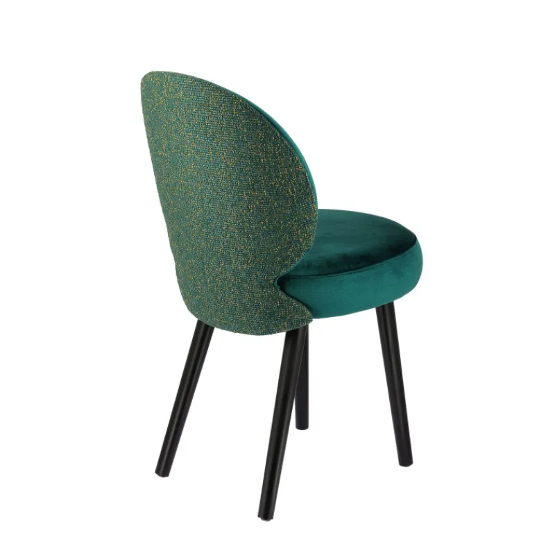 Sessio Severus Chaise cosy bicolore en tissu avec pieds bois> Chaise De Salle à Manger|Chaise Salon