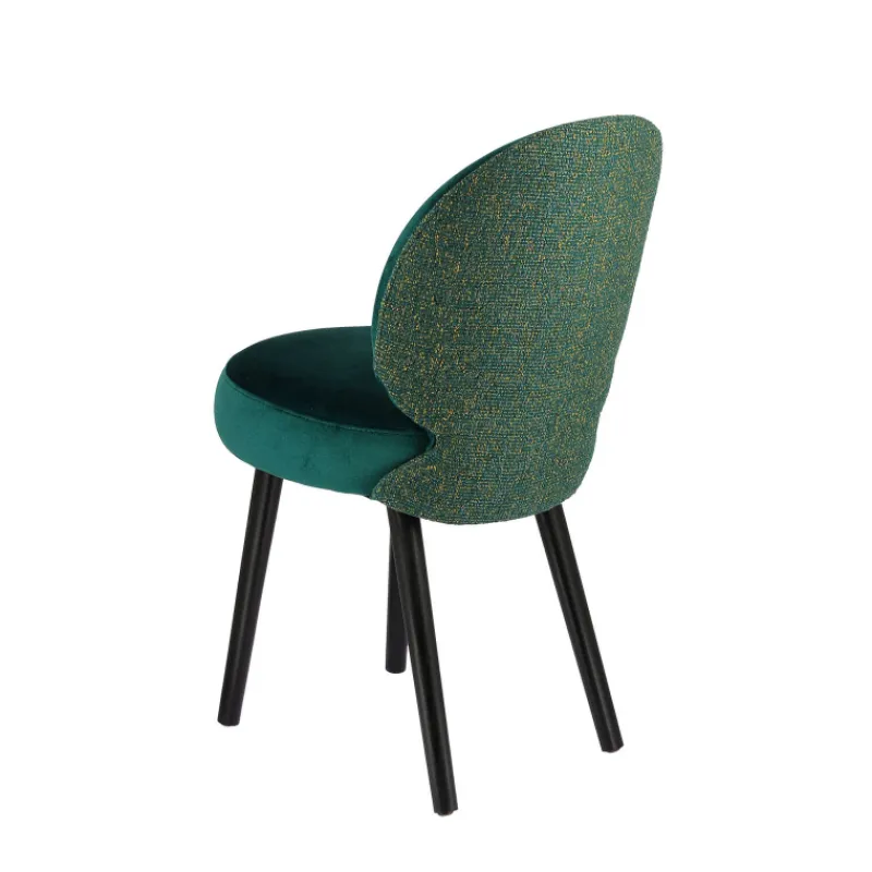 Sessio Severus Chaise cosy bicolore en tissu avec pieds bois> Chaise De Salle à Manger|Chaise Salon