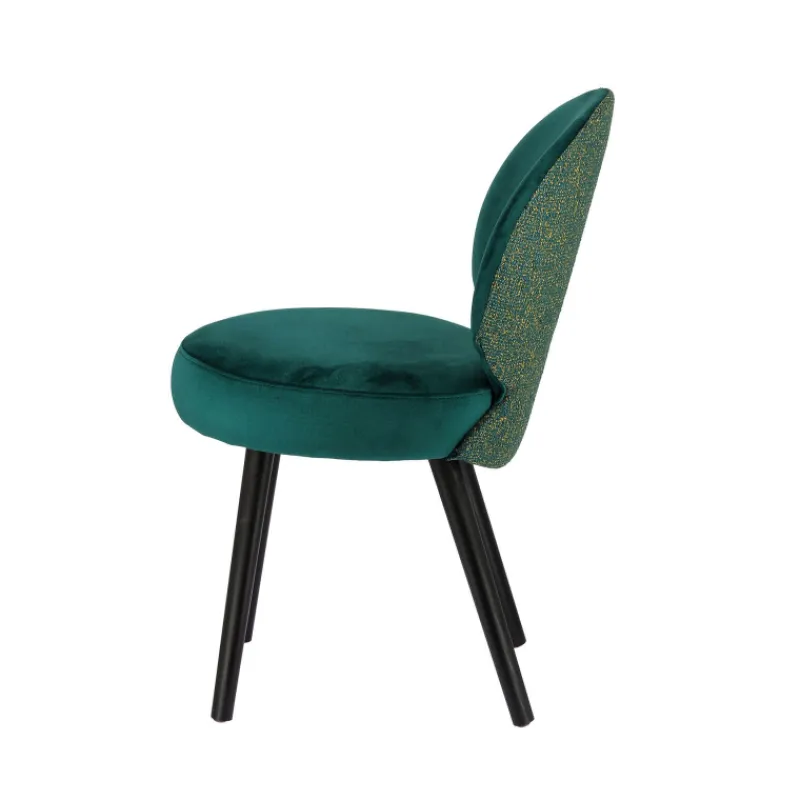 Sessio Severus Chaise cosy bicolore en tissu avec pieds bois> Chaise De Salle à Manger|Chaise Salon