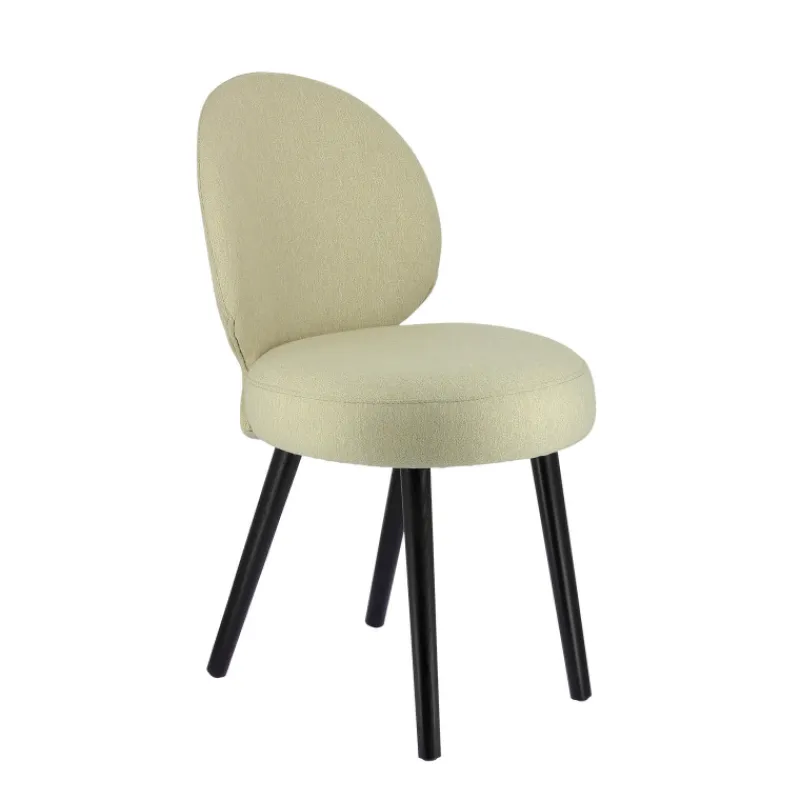 Sessio Severus Chaise cosy en tissu et pieds bois> Chaise De Salle à Manger|Chaise Salon