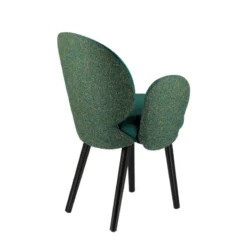Sessio Severus Fauteuil cosy bicolore en tissu et pieds bois><noscript><img width=