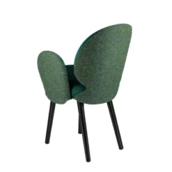 Sessio Severus Fauteuil cosy bicolore en tissu et pieds bois><noscript><img width=