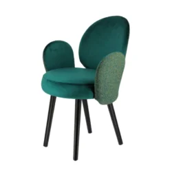 Sessio Severus Fauteuil cosy bicolore en tissu et pieds bois><noscript><img width=