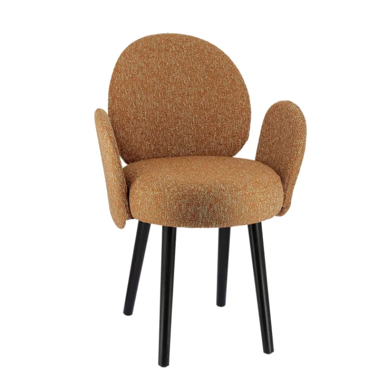 Sessio Severus Fauteuil cosy en tissu avec pieds bois> Chaise De Salle à Manger|Chaise Salon