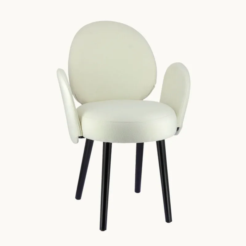 Sessio Severus Fauteuil cosy en tissu avec pieds bois> Chaise De Salle à Manger|Chaise Salon