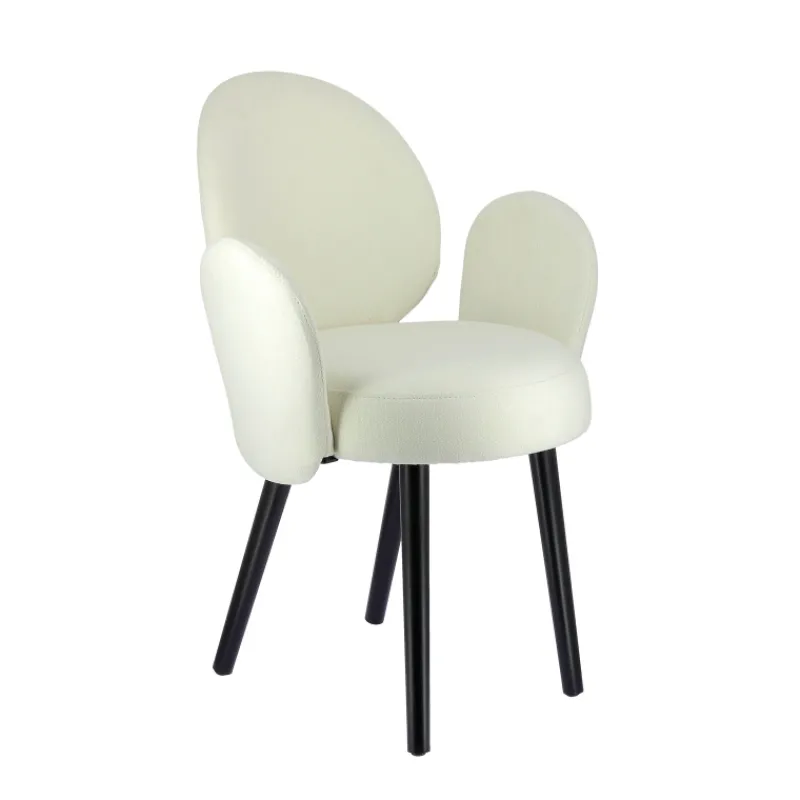Sessio Severus Fauteuil cosy en tissu avec pieds bois> Chaise De Salle à Manger|Chaise Salon