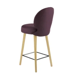 Sessio Severus Tabouret snack cosy en tissu avec pieds en bois><noscript><img width=