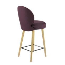 Sessio Severus Tabouret snack cosy en tissu avec pieds en bois><noscript><img width=
