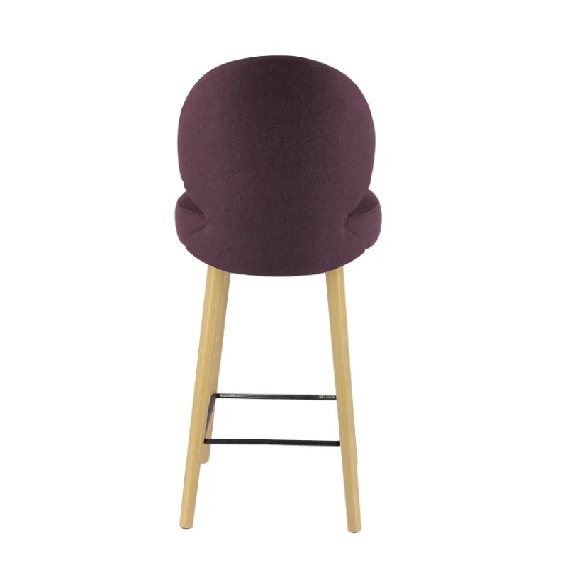Sessio Severus Tabouret snack cosy en tissu avec pieds en bois> Tabouret Snack (assise +/- 65 Cm)|Tabouret De Bar (assise +/- 80 Cm)