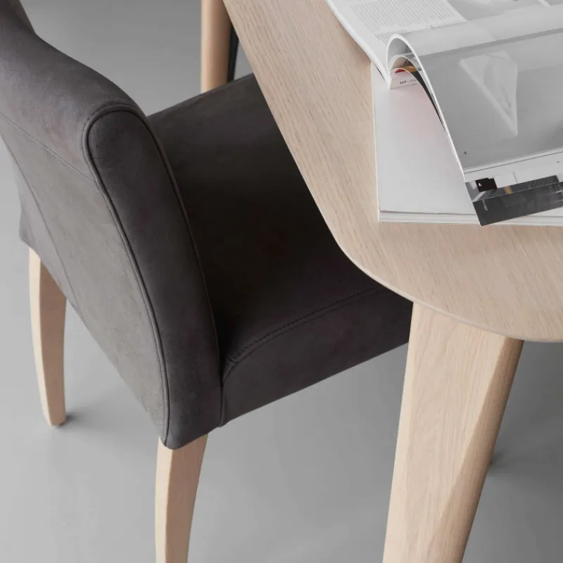 Mobitec Shanna Chaise confortable ® en tissu et pieds en bois> Chaise De Salle à Manger|Chaise Salon
