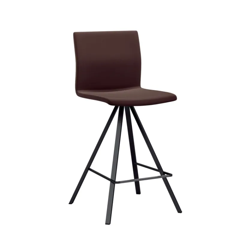 Perfecta Silva Tabouret snack design coque en simili et pieds en métal> Tabouret Snack (assise +/- 65 Cm)|Tabouret De Bar (assise +/- 80 Cm)
