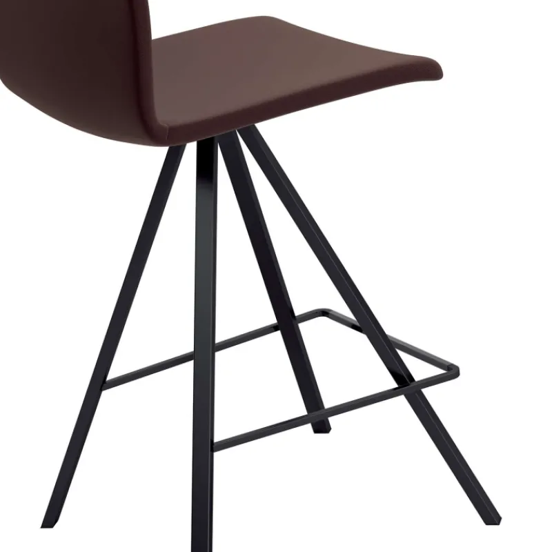 Perfecta Silva Tabouret snack design coque en simili et pieds en métal> Tabouret Snack (assise +/- 65 Cm)|Tabouret De Bar (assise +/- 80 Cm)