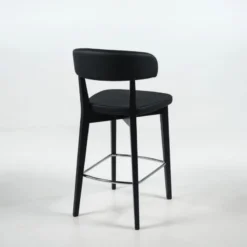Siren Tabouret snack en bois massif avec assise et dossier rembourrés><noscript><img width=