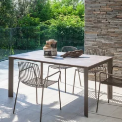 Altacom Sirocco Table de jardin moderne en stratifié et métal> Table De Jardin