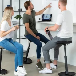 Top Star Sitness H1 Tabouret assis debout ergonomique réglable en hauteur> Tabouret Snack (assise +/- 65 Cm)|Tabouret De Bar (assise +/- 80 Cm)
