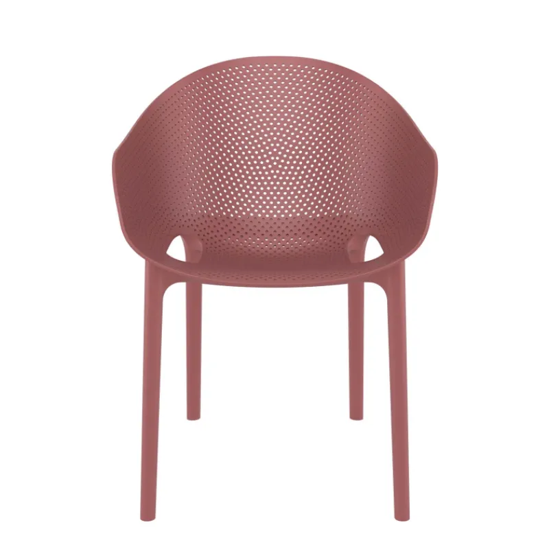 Sky Pro Fauteuil de jardin moderne empilable coque microperforée en polypropylène> Fauteuil De Jardin