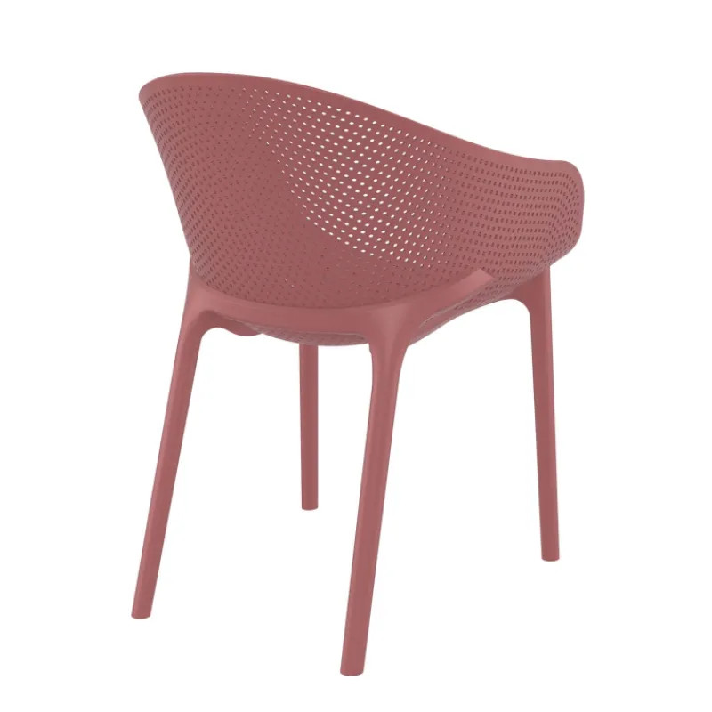 Sky Pro Fauteuil moderne empilable avec coque microperforée en polypropylène> Chaise De Cuisine|Chaise De Salle à Manger