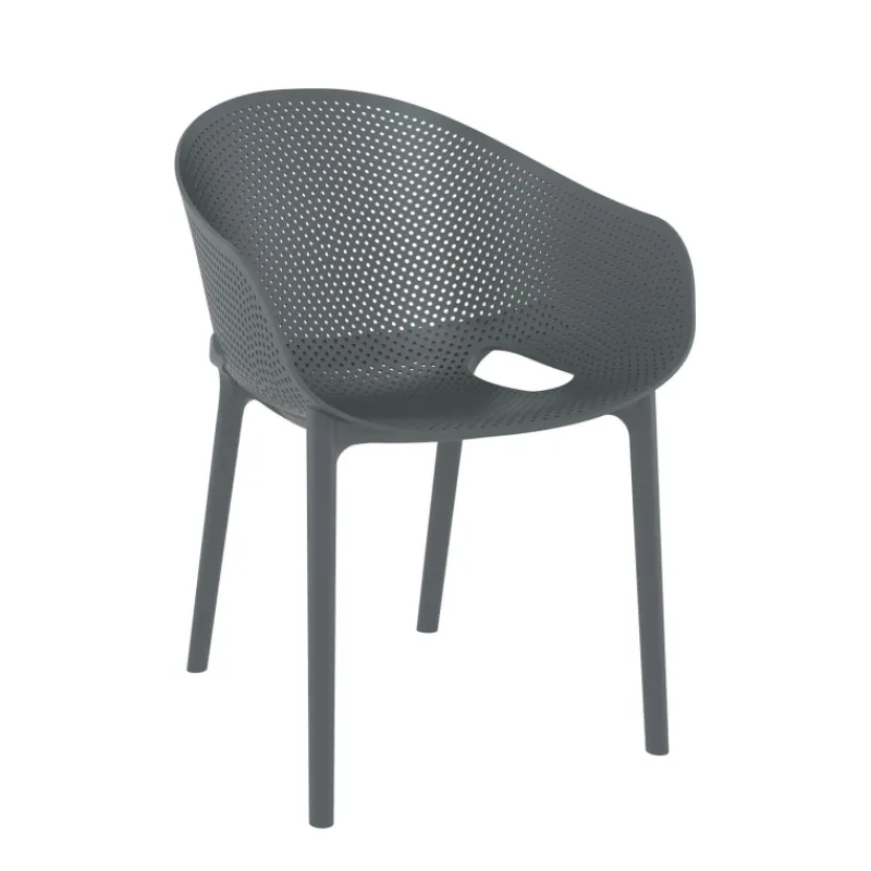 Sky Pro Fauteuil moderne empilable avec coque microperforée en polypropylène> Chaise De Cuisine|Chaise De Salle à Manger