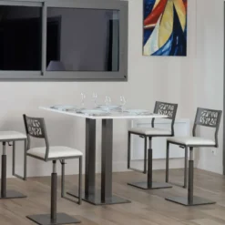 Carrier Slide ® Tabouret pivotant et réglable en hauteur style industriel> Tabouret Snack (assise +/- 65 Cm)|Tabouret De Bar (assise +/- 80 Cm)