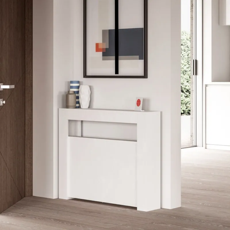 Ozzio Slimmy Table console extensible de fabrication italienne en mélaminé> Table Pour Petit Espace