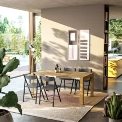 Ozzio Slimmy Table console extensible de fabrication italienne en mélaminé><noscript><img width=