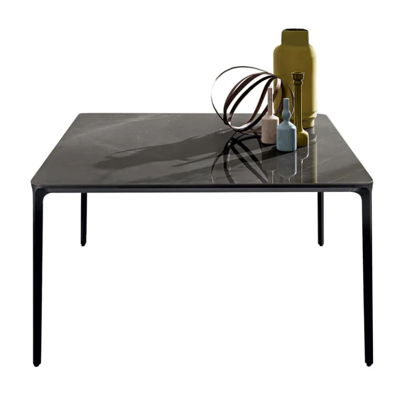 Sovet Italia Slim Sovet® Table carrée design italienne en céramique et métal> Table De Salle à Manger