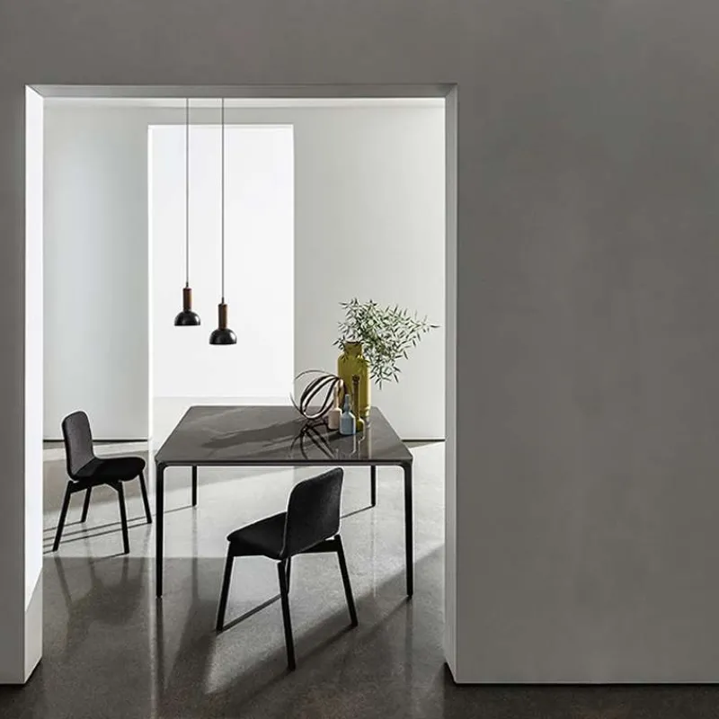 Sovet Italia Slim Sovet® Table carrée design italienne en céramique et métal> Table De Salle à Manger