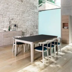 Skovby SM26/27 Table danoise extensible en bois massif et en stratifié noir> Table De Salle à Manger