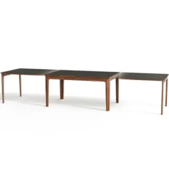 Skovby SM26/27 Table danoise extensible en bois massif et en stratifié noir><noscript><img width=
