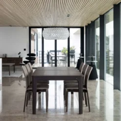 Skovby SM26/27 Table de salle à manger scandinave en placage bois avec allonges><noscript><img width=