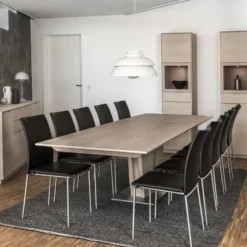 Skovby SM39 Table en bois moderne extensible avec pied central><noscript><img width=