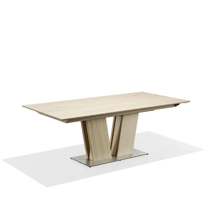 Skovby SM39 Table en bois moderne extensible avec pied central> Table De Salle à Manger