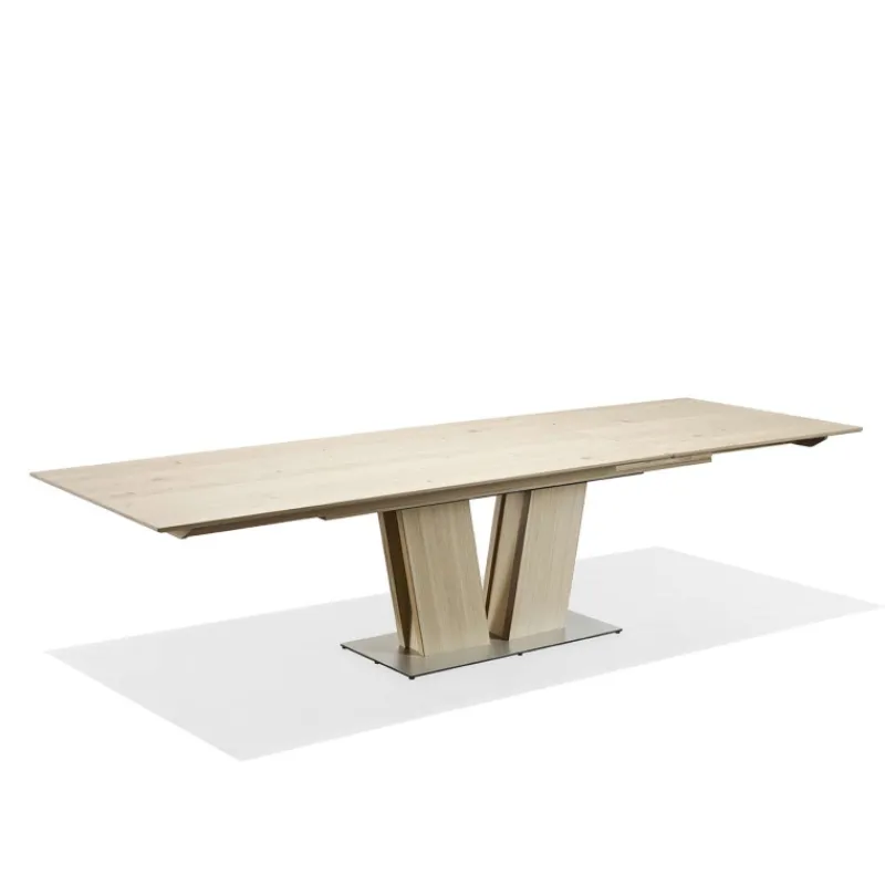 Skovby SM39 Table en bois moderne extensible avec pied central> Table De Salle à Manger