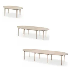 Skovby SM78 Table ovale extensible en bois massif fabriquée au Danemark><noscript><img width=