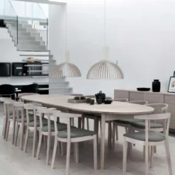 Skovby SM78 Table ovale extensible en bois massif fabriquée au Danemark><noscript><img width=