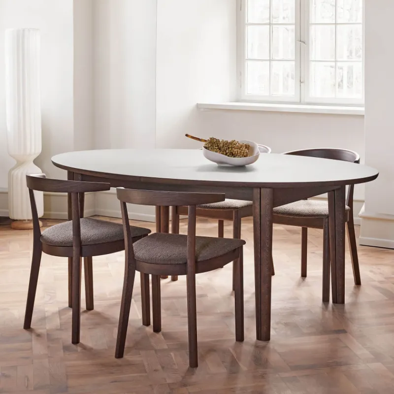 Skovby SM78 Table ovale extensible en Fenix et pieds en bois> Table De Salle à Manger