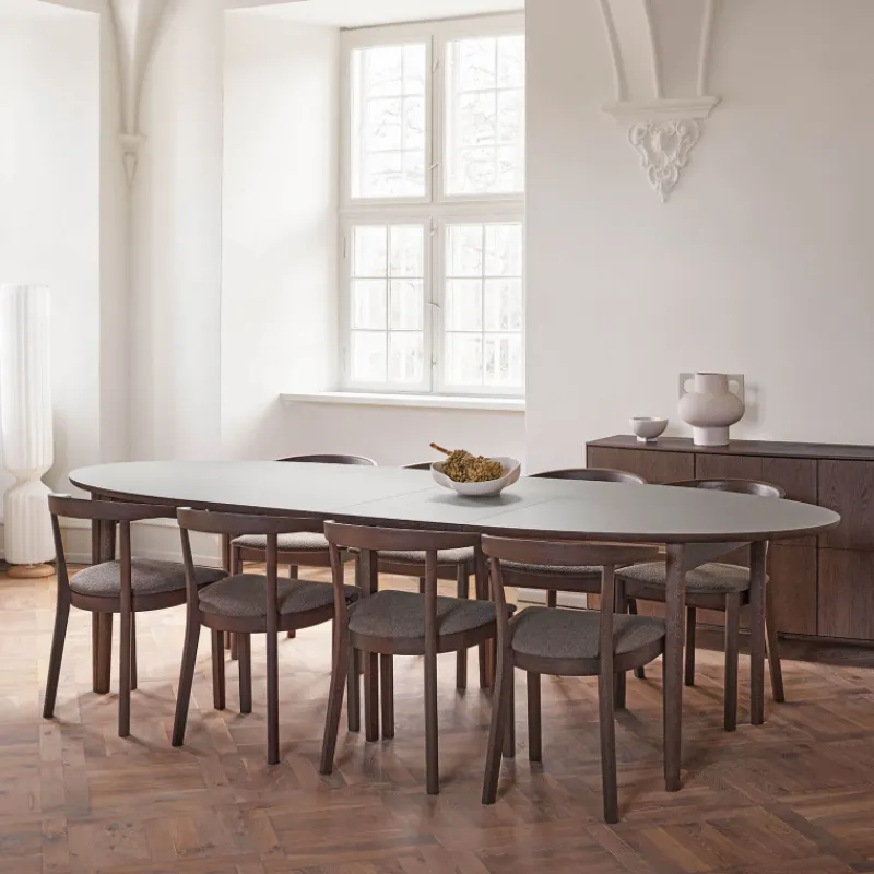 Skovby SM78 Table ovale extensible en Fenix et pieds en bois> Table De Salle à Manger