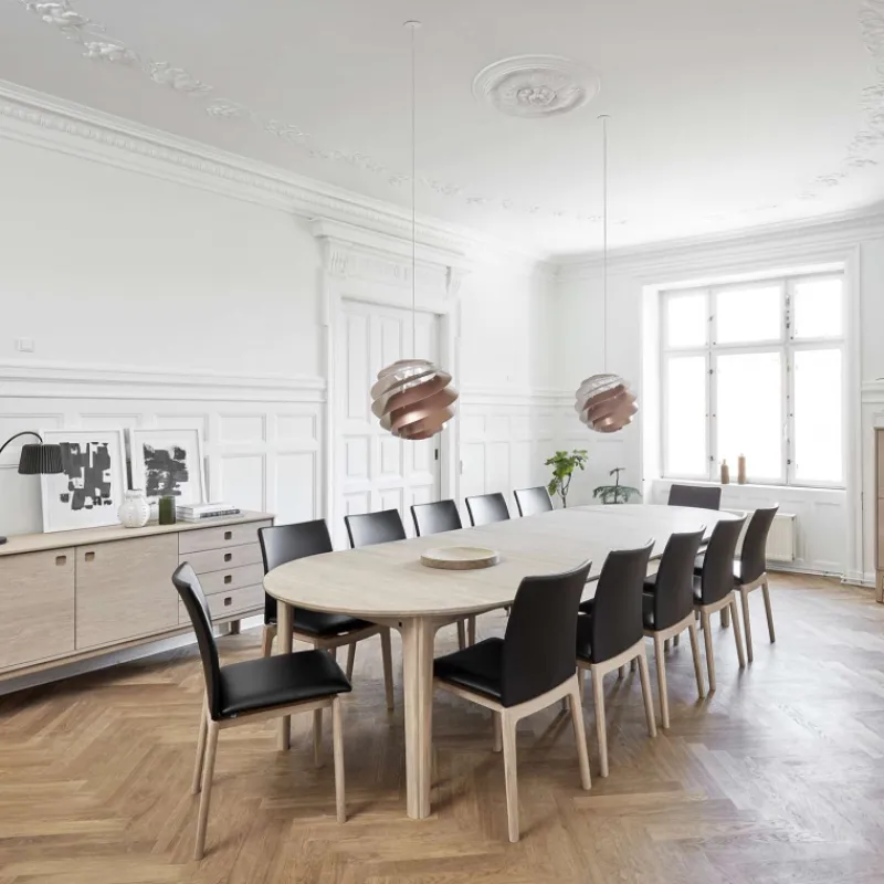 Skovby SM112 Table ronde en bois style scandinave extensible> Table De Salle à Manger