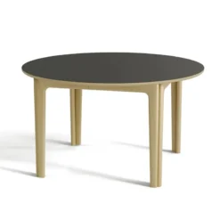 Skovby SM112 Table ronde extensible en stratifié et pieds bois conçue au Danemark> Table De Salle à Manger