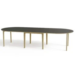 Skovby SM112 Table ronde extensible en stratifié et pieds bois conçue au Danemark> Table De Salle à Manger
