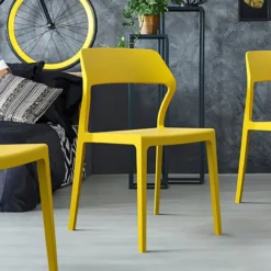 Snow Chaise empilable design en polypropylène> Chaise De Cuisine|Chaise De Salle à Manger
