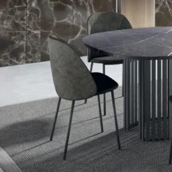 Perfecta Soda Chaise cosy en tissu avec pieds en métal> Chaise De Salle à Manger|Chaise Salon