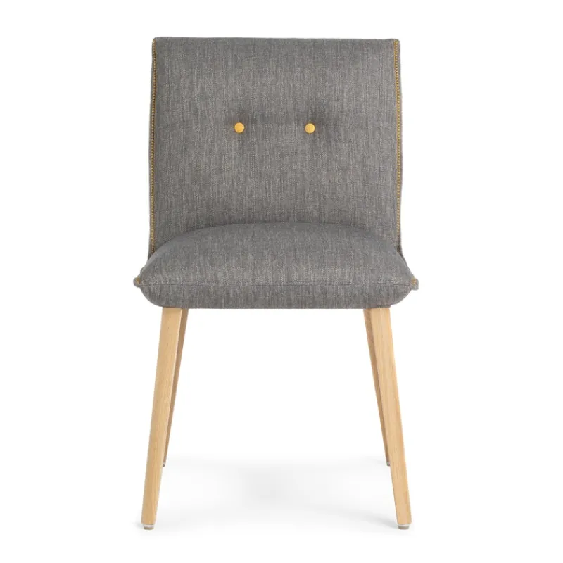 Mobitec Soda ® Chaise cocooning en tissu avec boutons décoratifs> Chaise De Salle à Manger|Chaise Salon