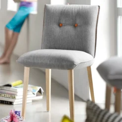 Mobitec Soda ® Chaise cocooning en tissu avec boutons décoratifs><noscript><img width=