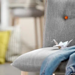 Mobitec Soda ® Chaise cocooning en tissu avec boutons décoratifs><noscript><img width=