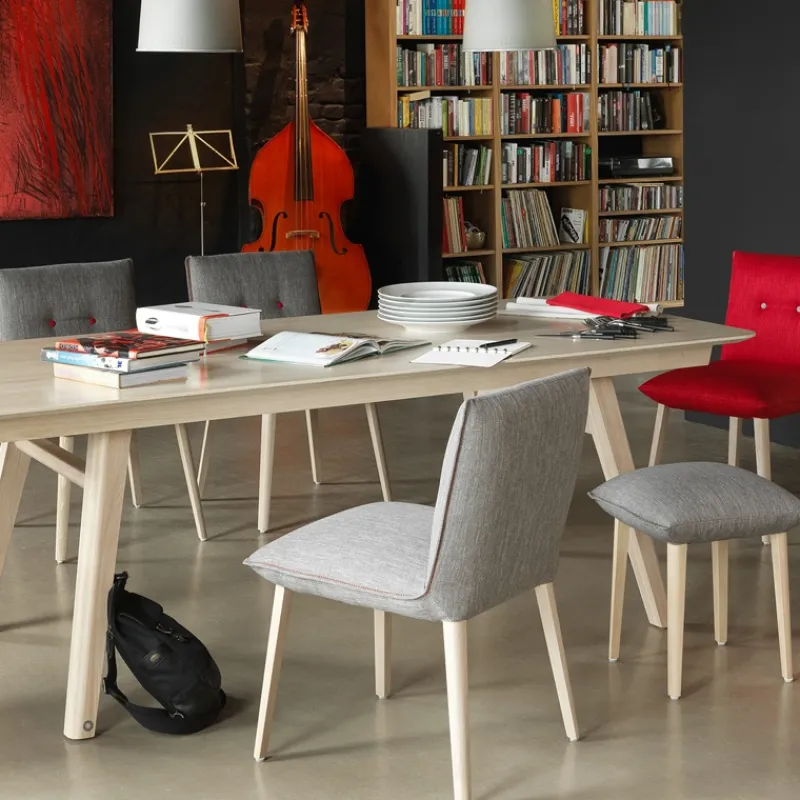 Mobitec Soda ® Chaise cocooning en tissu avec boutons décoratifs> Chaise De Salle à Manger|Chaise Salon
