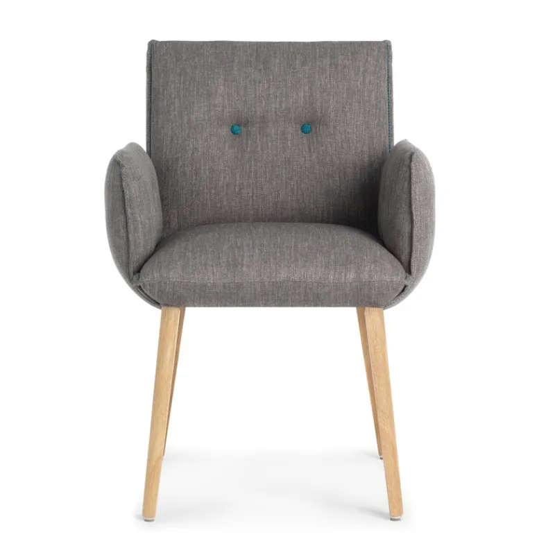 Mobitec Soda ® Fauteuil cocooning en tissu avec boutons décoratifs> Chaise De Salle à Manger|Chaise Salon