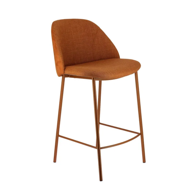 Perfecta Soda Tabouret snack cosy en tissu avec pieds en métal> Tabouret Snack (assise +/- 65 Cm)|Tabouret De Bar (assise +/- 80 Cm)