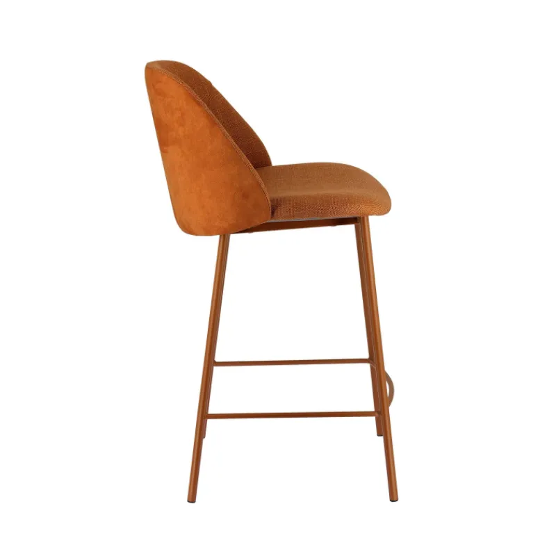 Perfecta Soda Tabouret snack cosy en tissu avec pieds en métal> Tabouret Snack (assise +/- 65 Cm)|Tabouret De Bar (assise +/- 80 Cm)