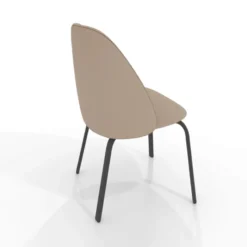 Perfecta Sofia Chaise basse cosy en simili avec pieds en métal><noscript><img width=